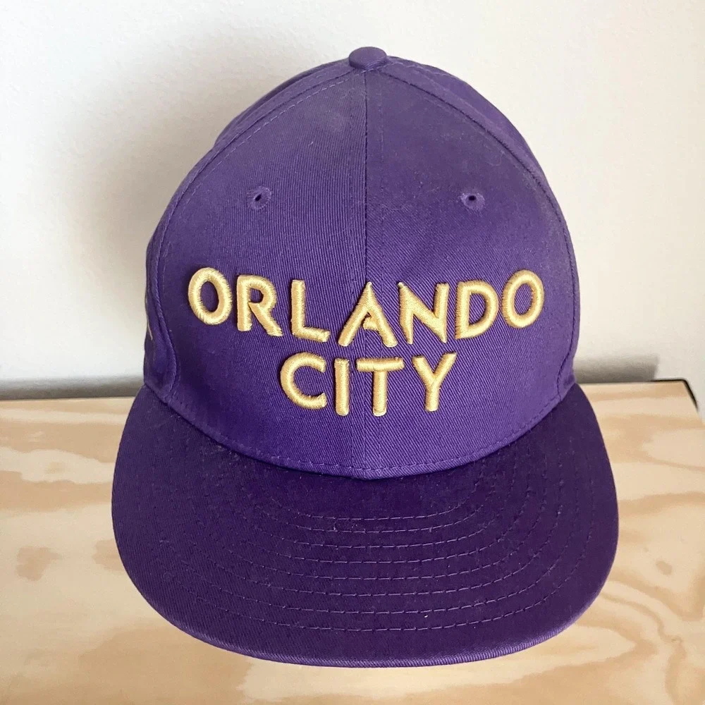 Orlando‎ City SC Hat Cap Snap Back Mens Large Purple MLS Soccer 9FIFTY New Era